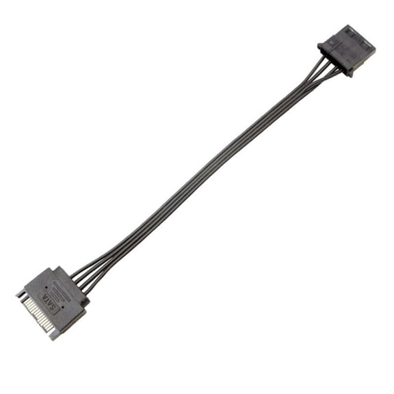 15Pin Male To To 1/2 4Pin Female IDE Power Connectors Sleeved Y Splitter Cable Power Conversion for Hard Drive