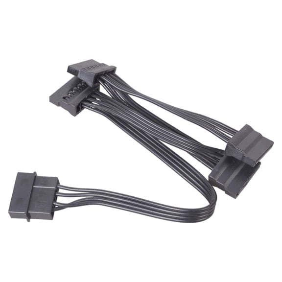 15Pin Male To To 3/4/5/6 4Pin Female IDE Power Connectors Sleeved Y Splitter Cable Power Conversion for Hard Drive