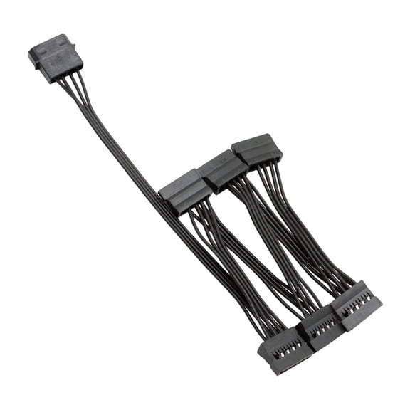 15Pin Male to 3/4/5/6 4Pin Female Power Extension Cable Hard Drives Power Supply Cable 15Pin Power Cable for PC Desktop