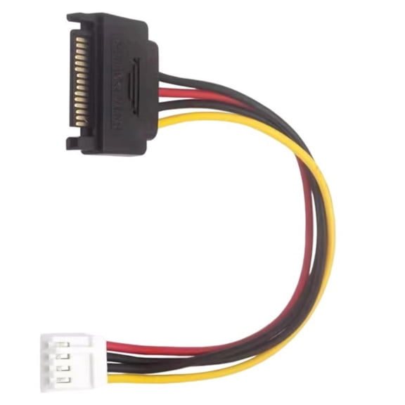 15Pin Male to 4Pin Floppy Drive Power Converter Adapter Cable Power 15P to 4P Converter Drive Power Supply