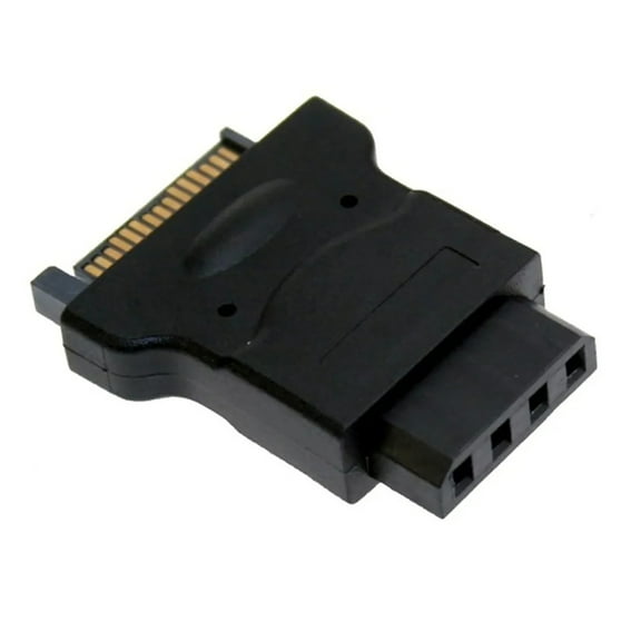 15Pin SATA Male Plug To Molex 4pin IDE Hard Disk Drive Power Adapter Conveter