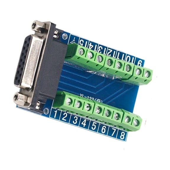 15Pin VGA Terminals Block Board DB15 Break out Connectors Board High Compatibility For Electronics Projects Systems