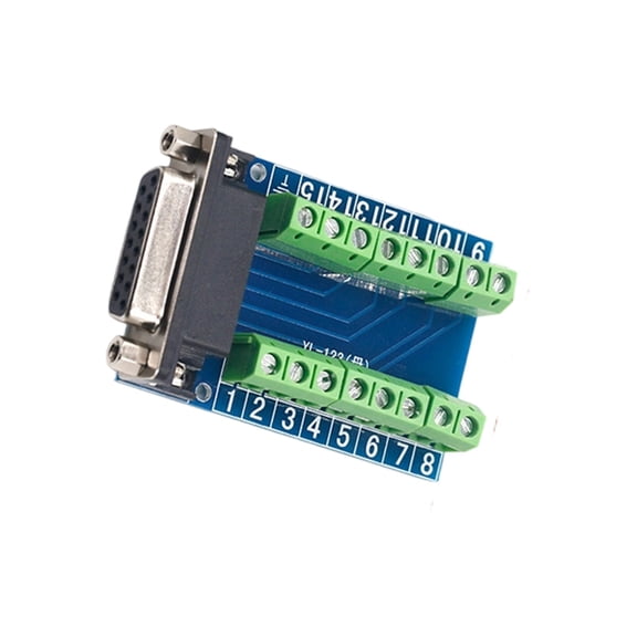 15Pin VGA Terminals Block Board DB15 Break out Connectors Board High Compatibility For Electronics Projects Systems