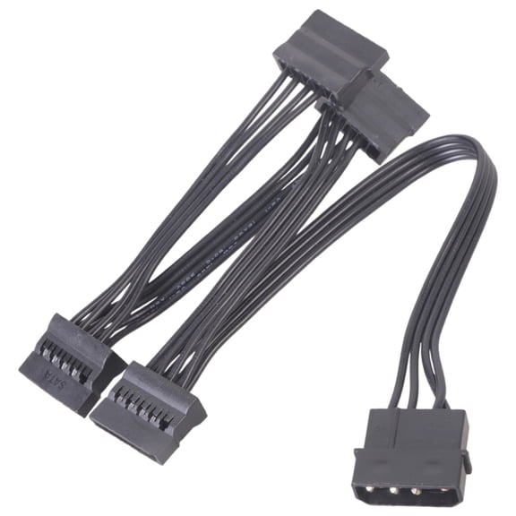 15Pin to 3/4/5/6 Big 4Pin Female Splitter Power Cable Hard Drive Power Extension