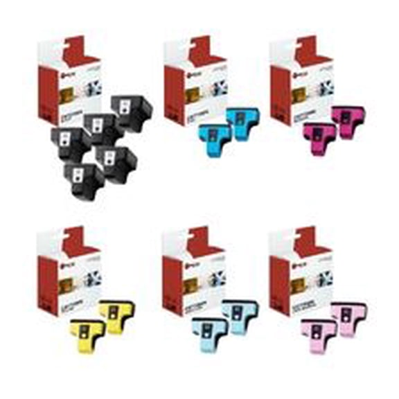 15Pk LTS Compatible for HP 02 B/C/M/Y/PC/PM HY Photosmart C5180 3310 Ink