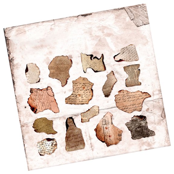 15Sheets Antique Decorative Paper Sticker for Journal Planner Scrapbooking Memory Book Card Making Album Embellishments