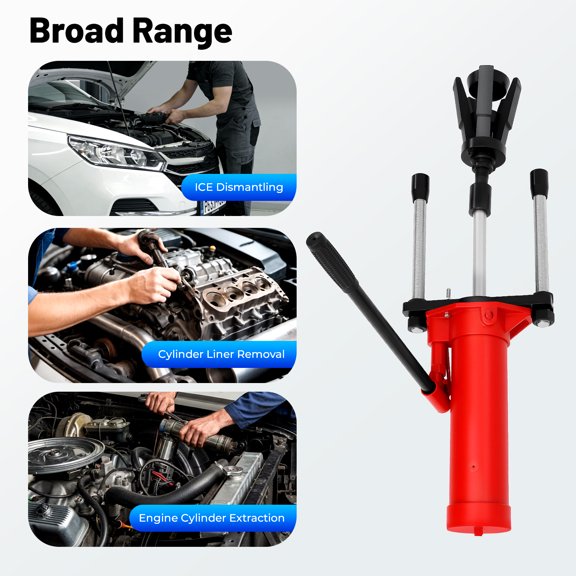 15T Hydraulic Cylinder Liner Puller Tool,Universal Cylinder Sleeve Removal Kit for 3.15"-5.51" Inner Diameter,Dry & Wet Type Liner Puller,for Automotive & Heavy Equipment Maintenance