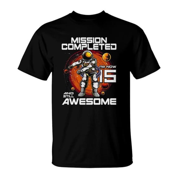 15Th Birthday Astronaut 15 Years Old Outer Space Birthday TShirt