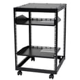 thumbnail image 1 of 15U Open Frame Server Rack Adjustable Depth 23 to 40 Inches Free Standing Wall Mount 4 Post AV Rack with Casters for Networking IT Equipment Router Modem, 1 of 6