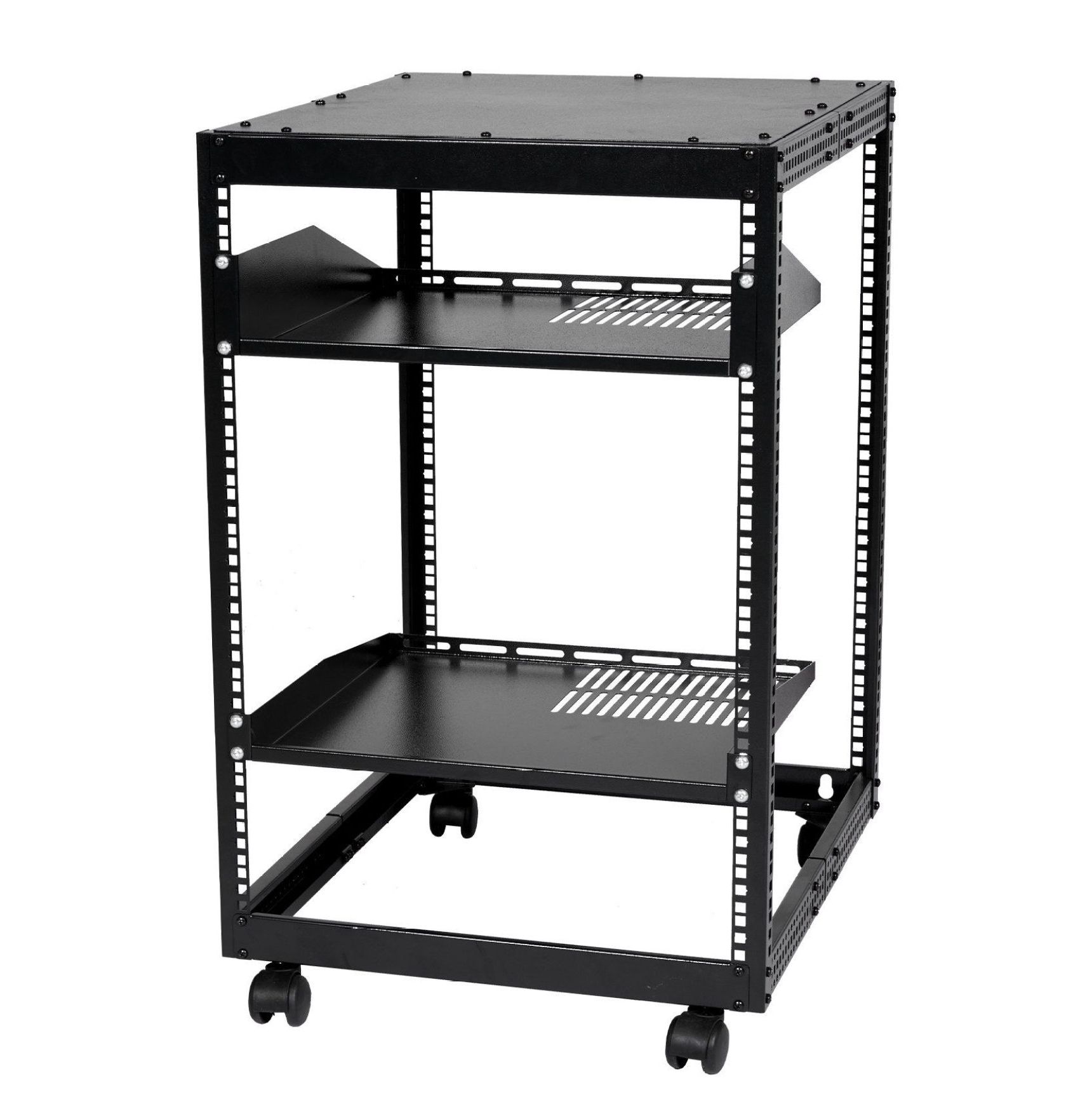 15U Server Rack, Open Frame - Adjustable Depth 23-40in, Wall Mount/Free ...