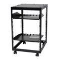 thumbnail image 1 of 15U Server Rack, Open Frame Rack - Adjustable Depth 23-40", Wall Mount/Free Standing, 4 Post Rack with Casters for Network, AV Equipment, Router, Modems, 1 of 7