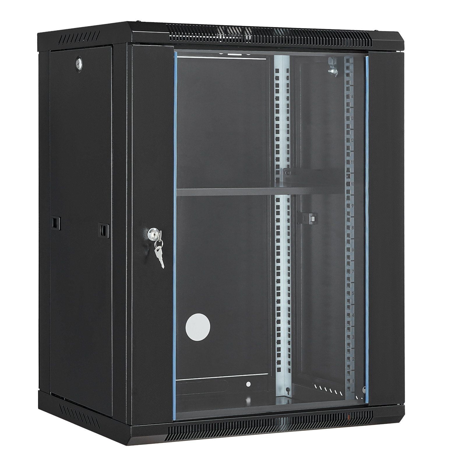 Boitier Server Rackable 15U Server Rack Wall Mount Cabinet - 18 Inch Network Enclosure with ...