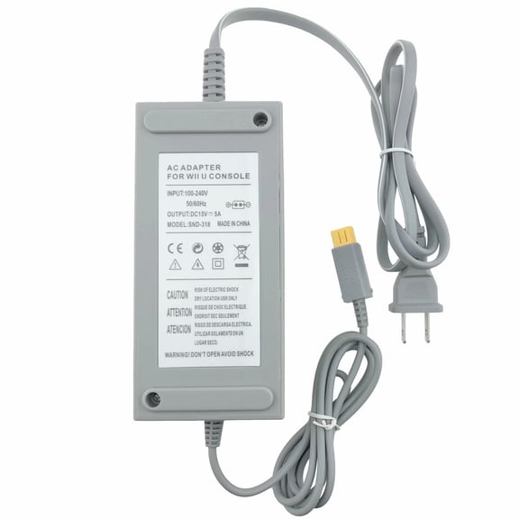 15V 5A Charger Compatible with Wii U Game Console (Not compatible with Nintendo Wii)