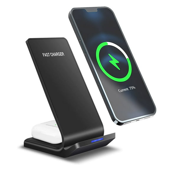 15W 2 in 1 Wireless Charger Fast Charging Station for iPhone 14 Pro Max 14 13 12 11 XS XR 8Plus AirPods Samsung Galaxy Buds