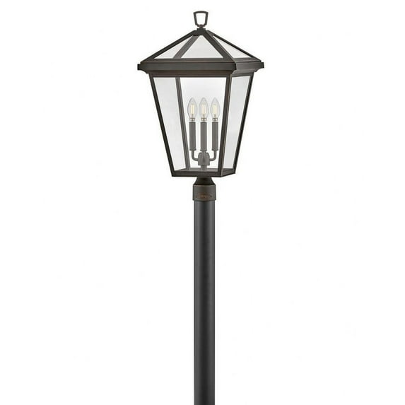15W 3 Led Outdoor Large Post Lantern In Traditional Style-26 Inches Tall And 14 Inches Wide-Oil Rubbed Bronze Finish Hinkley Lighting 2563Oz-Ll