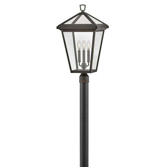 15W 3 Led Outdoor Large Post Lantern In Traditional Style-26 Inches Tall And 14 Inches Wide-Oil Rubbed Bronze Finish Hinkley Lighting 2563Oz-Ll