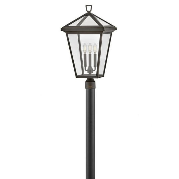 15W 3 Led Outdoor Large Post Lantern in Traditional Style-26 inches Tall and 14 inches Wide-Oil Rubbed Bronze Finish Bailey Street Home 81-Bel-4947927