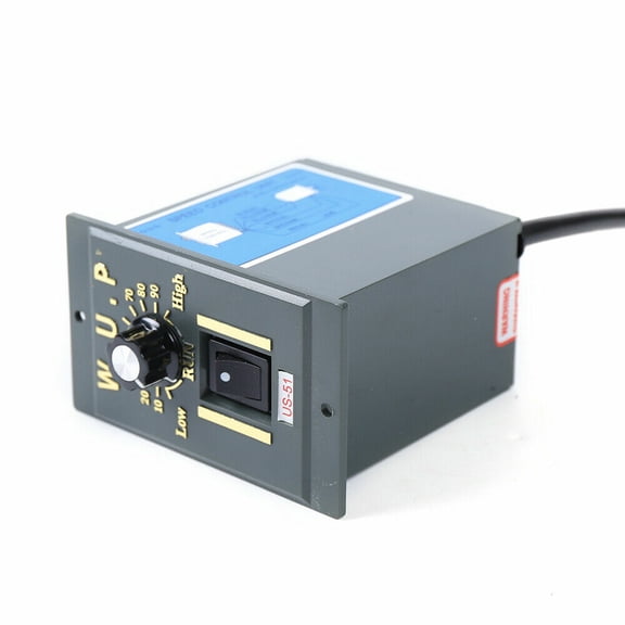 15W AC Gear Motor Adjustable Speed Motor w/ 10K Variable Speed Controller 125RPM