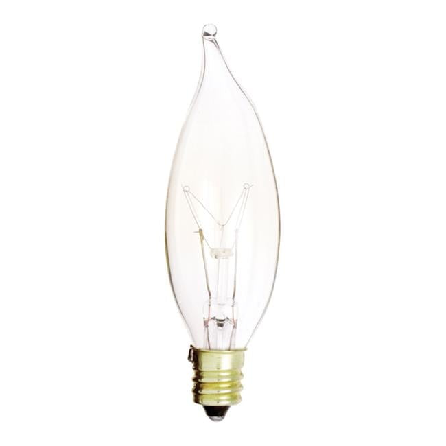15W CA9 Incandescent Bulb, 100 Lumens - Soft White, 2 Per Pack - Pack of 10