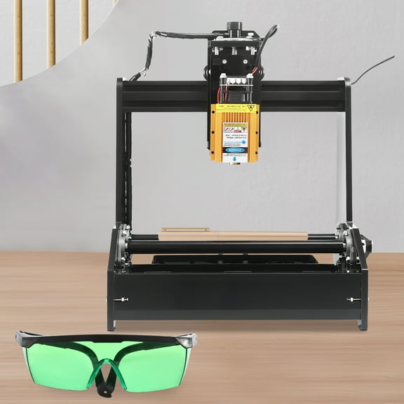15W CNC Laser Engraving Machine for Cylindrical Objects - Engraves Cans, Bottles, Thermos Cups, USB Interface, Easy to Operate, 100mm x 200mm Engraving Area