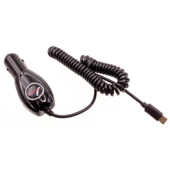 15W Car Charger for Samsung Galaxy Tab A 10.5" (2018)/Tab A7 Lite 8.7" (2021) - Type-C Power Adapter DC Socket USB-C Coiled Plug-in