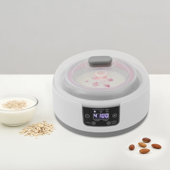 15W Electric Yogurt Maker with Stainless Steel Liner, 1.2L Modern Yogurt Maker Machine with cup, Tabletop