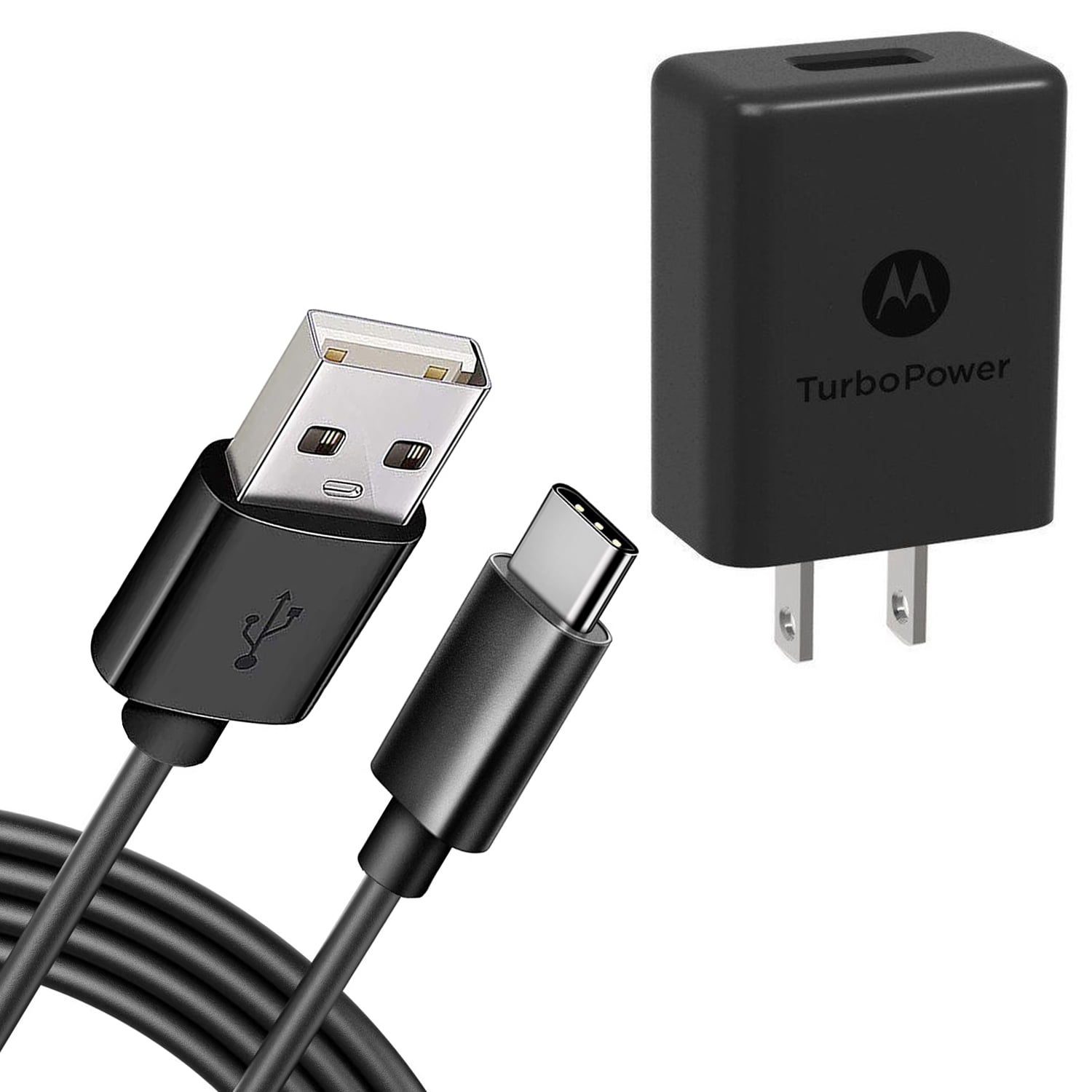 15W Fast Home Charger TurboPower QC3.0 for Motorola Moto G 5G (2022, 2023, 2024, 2025) Phone Models - 6ft TYPE-C Cable Quick Power Adapter Travel Wall