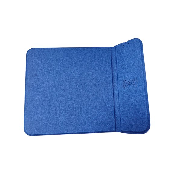 15W Fast Radio Charging Desk Pad Pliable Smart LED PU Leather Mat