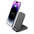 15W Foldable Wireless Charger With Stand For A.pple & Huawei Phones