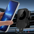thumbnail image 1 of 15W Gravity Linkage Car Wireless Charger Phone Mount, QC3.0 Fast Charging Type-C Interface, 360° Rotatable Car Navigation Stand for iOS & All Universal Smartphones, 1 of 8