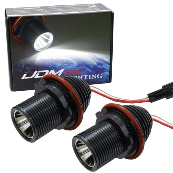 15W High Power LED Angel Eye Bulbs For BMW 5 6 7 Series X3 X5 (E39 E60 E63 E65 E53), 7000K Xenon White Ring Marker Lights