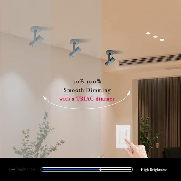15W LED Dimmable and Zoomable Ceiling Spotlight with Anti-Glare Honeycomb Mesh | Adjustable Spot Light for Living Room, Gallery | 10-55 Zoom10%-100% Dim3000K, CRI 98, Flicker-Free, Black