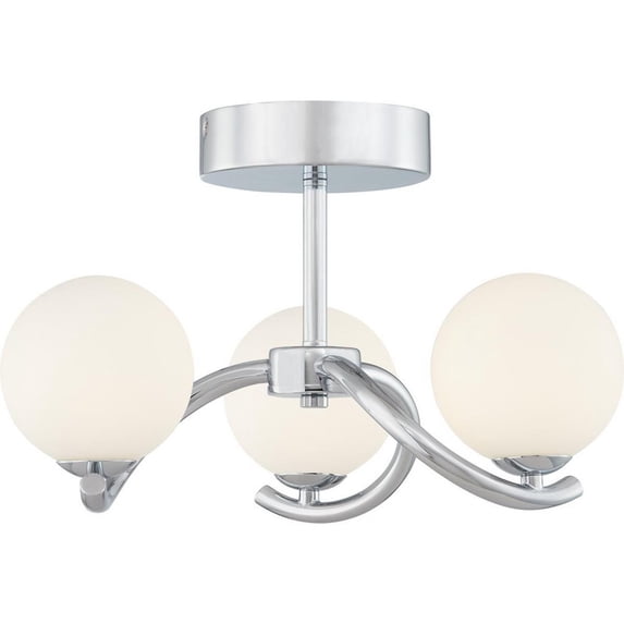 Essence 3-Light LED Semi-Flush Mount in Polished Chrome