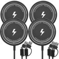 thumbnail image 1 of Fast Charging Wireless Charger Compatible for iPhone 17/16/15/14/13/12, Airpods,15W Magnetic Wireless Charger Pad 4-Pack, 1 of 11