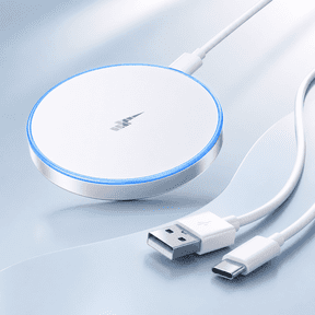 Noviqu iPhone 17, 16, 15, 14, 13, 12 Series and AirPods Magnetic Wireless Charger Pad with 4ft Dual USB-C and USB-A Cable