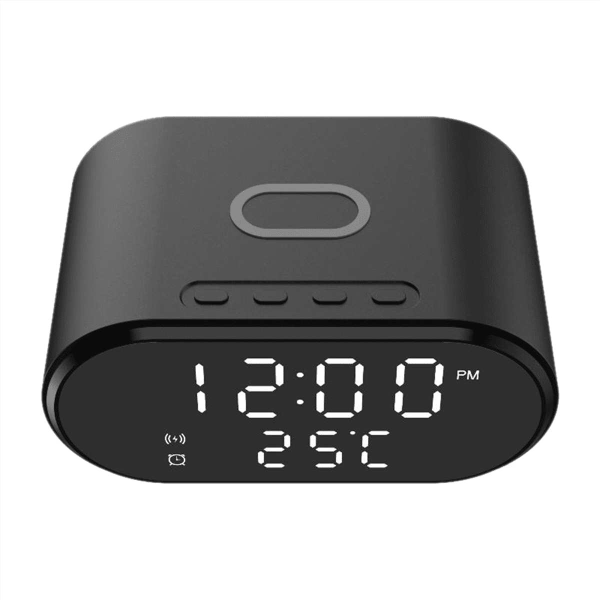 15W Multifunctional Wireless Charger Clock Alarm Temperature Display Smart Desktop Mobile Phone