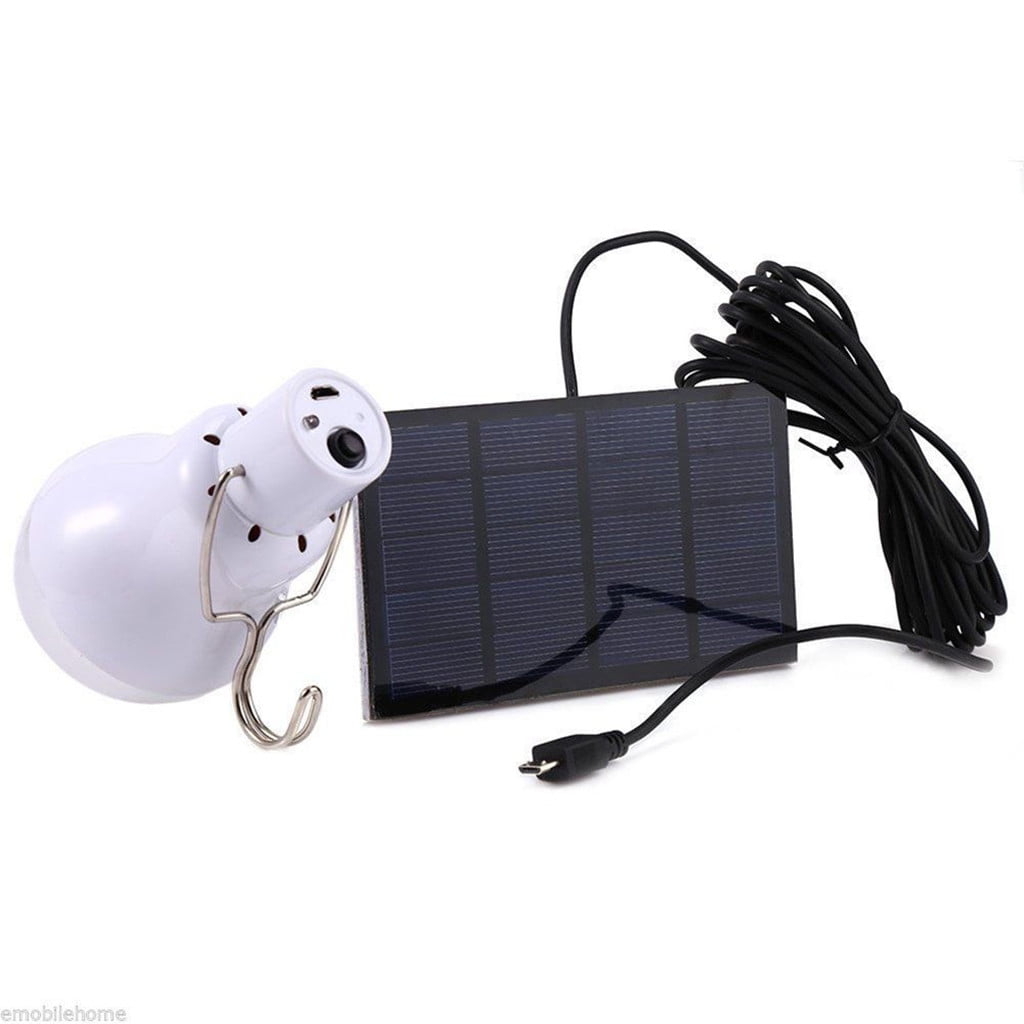 15W Portable Solar Panel Power LED Bulb Lamp Outdoor Camp Tent Fishing