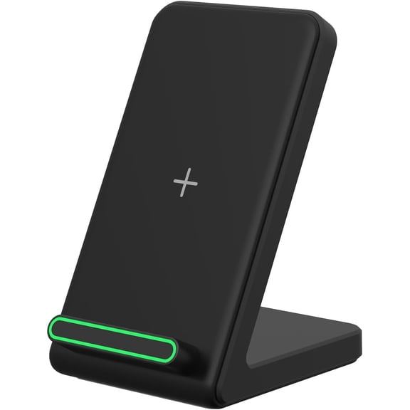 15W Qi Fast Wireless Charger Stand with Power Adapter, Desktop Wireless Charging Dock for iPhone 16-11 XR, Samsung Galaxy S Series Note, Google Pixel 9/8/7 Universal Phone Charger