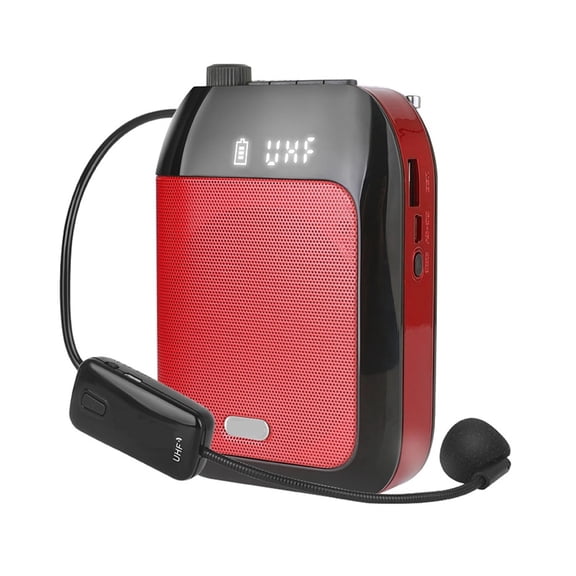 15W Recharable Portable Wireless Voice Amplifier For Teachers Tour Guide Speaker W/ Mic FM Radio AUX Audio Recording ,Powerful&Original Sound