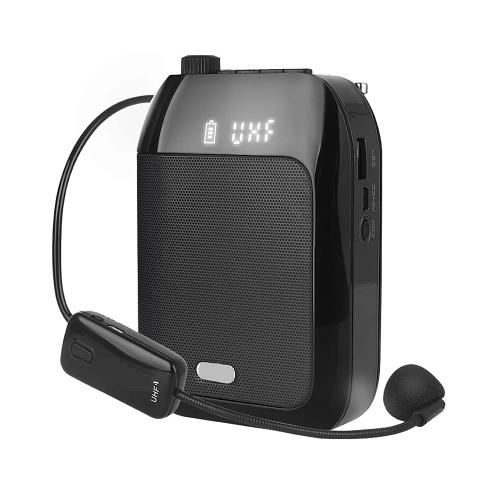 15W Recharable Portable Wireless Voice Amplifier For Teachers Tour Guide Speaker W/ Mic FM Radio AUX Audio Recording ,Powerful&Original Sound