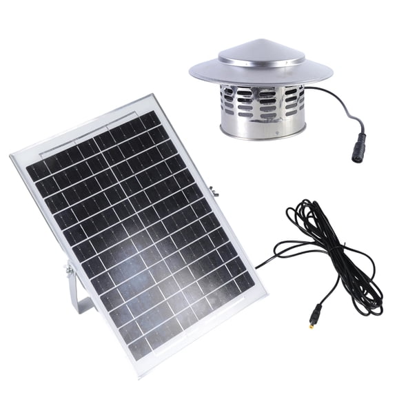 15W Solar Exhaust Fan Small Ventilator Solar Panel Powered Fan Air Extractor for Dog Chicken House Greenhouse