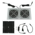 15W Solar Panel Powered Fan Efficient Solar Powered Dual Fan Kits for