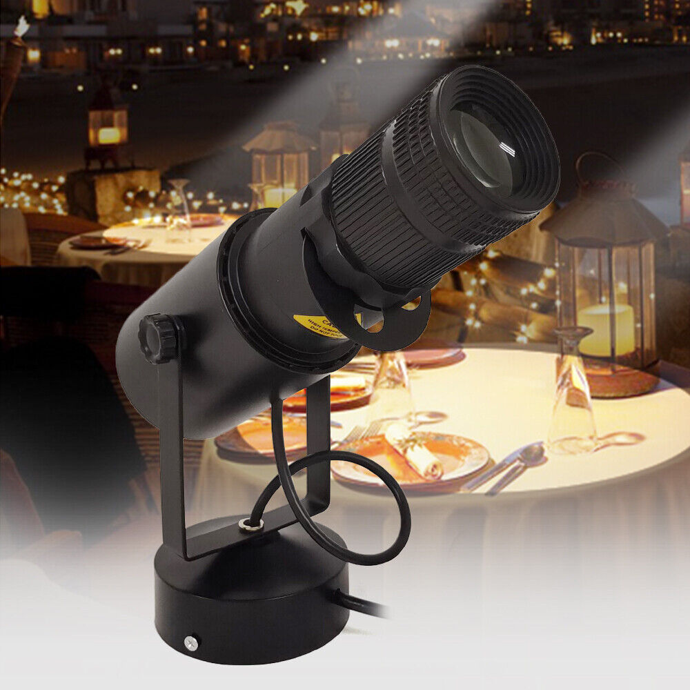 15W White Pin LED Spot Disco Stage Light 4 Apertures Adjustable Manual Focus