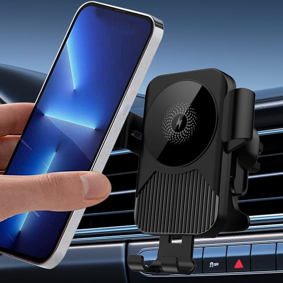 15W Wireless Car Charger Mount Auto Clamping 360 Degree Rotation Air Vent QC3.0 For iPhone Samsung
