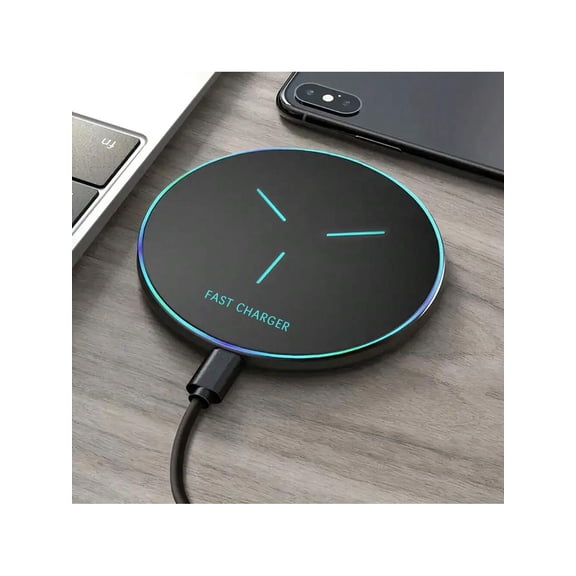 15W Wireless Charger Compatible with iPhone 17-12 Pro XS Max XR, Fast Charging Pad for Samsung, Office, Dorm, Home Phone Charger