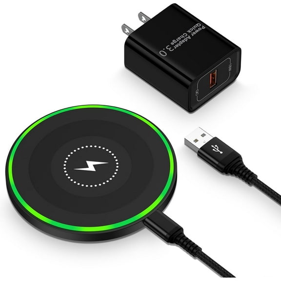 15W Wireless Charger Fast Charging Pad for Motorola Moto G Power 2025/razr+/G Stylus 5G 2024/Edge+,Android Wireless Charging Station with 18W Adapter for Samsung Galaxy S25 Ultra S24 FE 23,Pixel 10 9