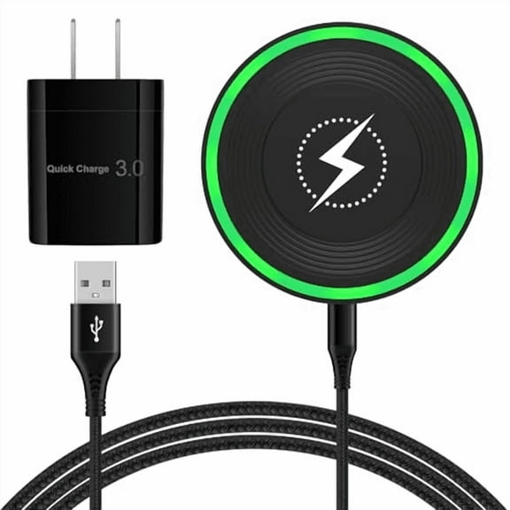 15W Wireless Charger Pad Fast Charging for Moto G Power 2025,G Stylus 5G 2025,Edge 2025,Razr 50 Ultra,iPhone 16,Samsung Android Phone Cargador Inalmbrico para QC Adapter for Galaxy S25 Ultra S24 S23