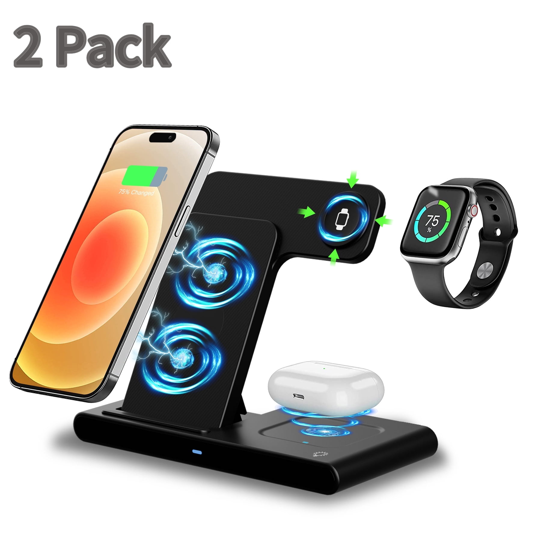 15W Wireless Charging Stand for for iPhone 16 15 14 13 12 11 8 Pro Max ...