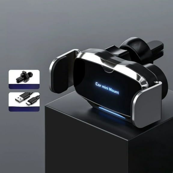 15W Wireless Fast Charging​​ 360 Car Mount Holder° Rotating Automatic Opening and Closing Sensor Navigation Phone Holder Electric Metal Air Vent Mount