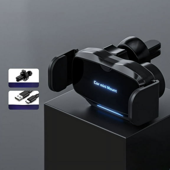 SHANLIDA 15W Wireless Fast Charging Car Holder, Automatic Opening and Closing Navigation Phone Holder, Installation at the Air Vent, Black